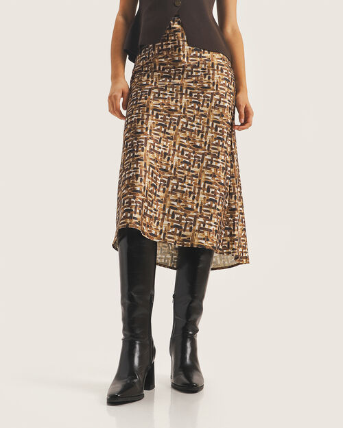 Falda Midi Estampada