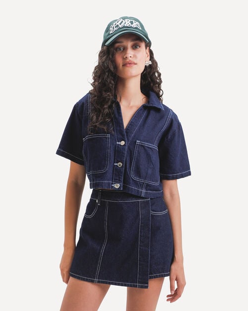 Camisa Tejido Mezclilla