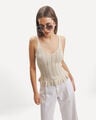 Top Beige Tejido,CRUDO