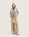Abrigo Negro Largo,BEIGE