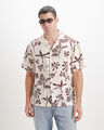 Camisa Estampado Tropical,CRUDO