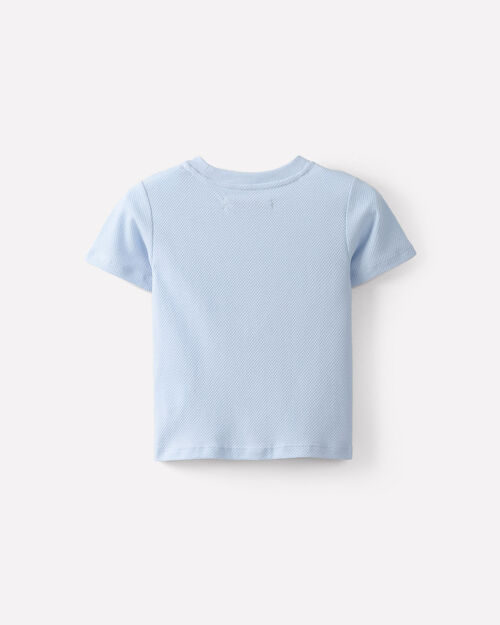 Playera Azul Manga Corta