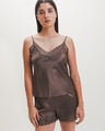 Conjunto Pijama Caf&eacute;,CAFE