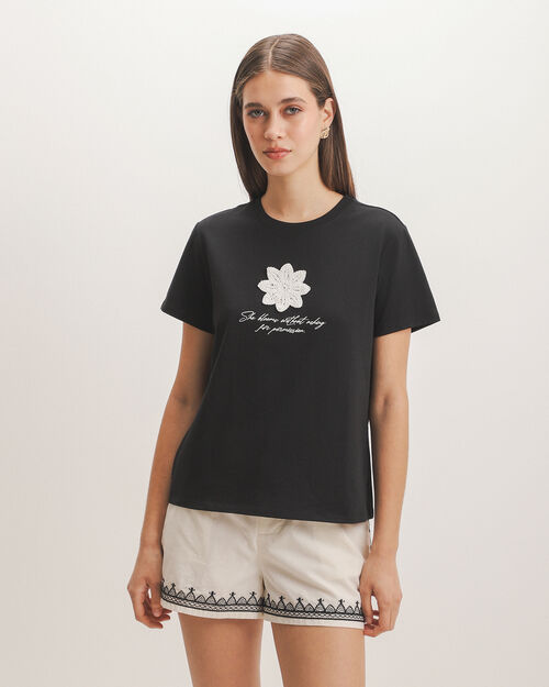 Playera Dise&ntilde;o Crochet