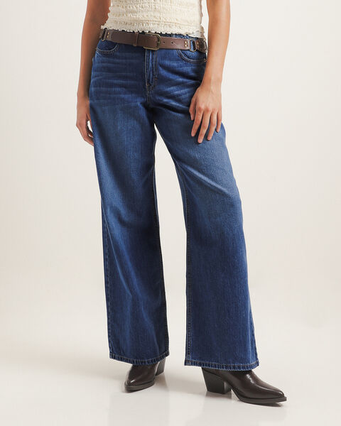 Jeans Azul Fit Wide Leg