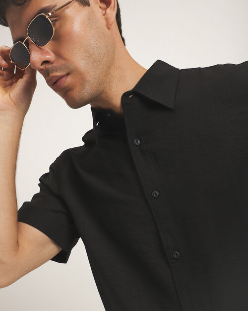 Camisa Negra Cropped