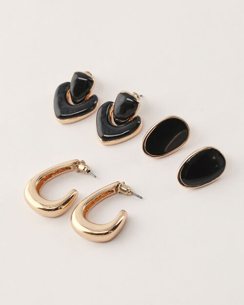Set Aretes Negros