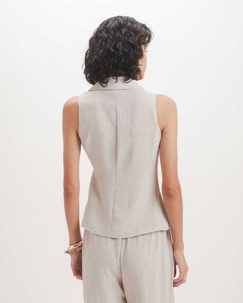Chaleco Beige Largo