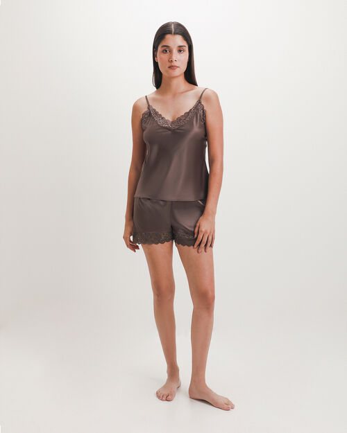 Conjunto Pijama Caf&eacute;