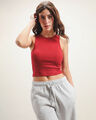 Tank Top Negro,ROJO
