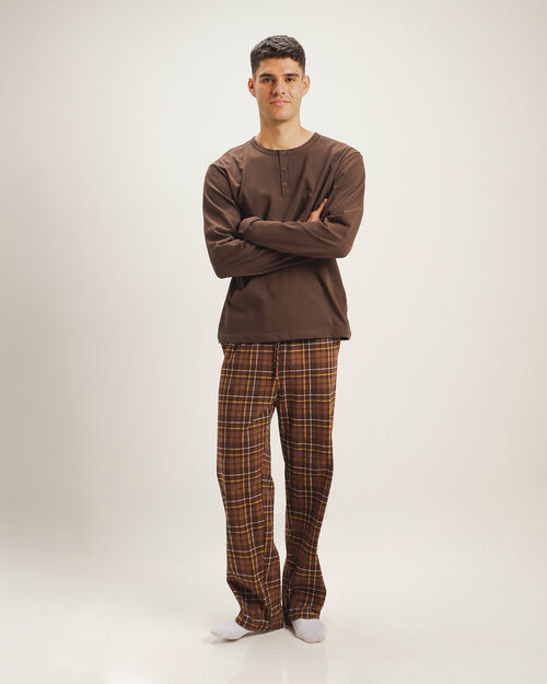 Conjunto Pijama Caf&eacute;