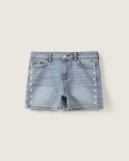 Short Mezclilla Dise&ntilde;o Flores