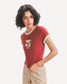 Playera Slim Dise&ntilde;o,ROJO VINO