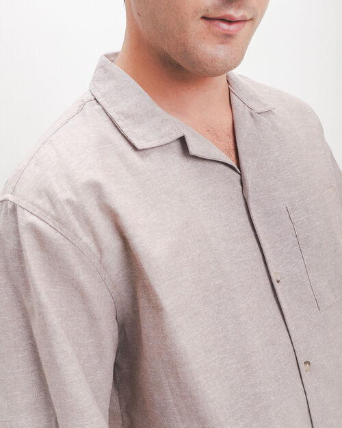Camisa Caf&eacute; Lino