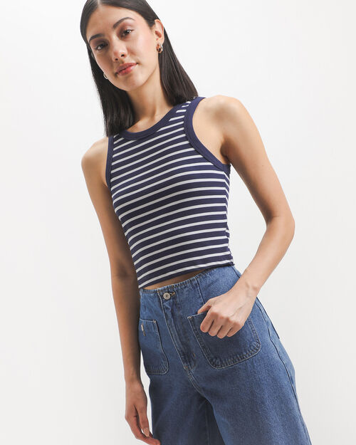 Tank Top Cropped Rayas