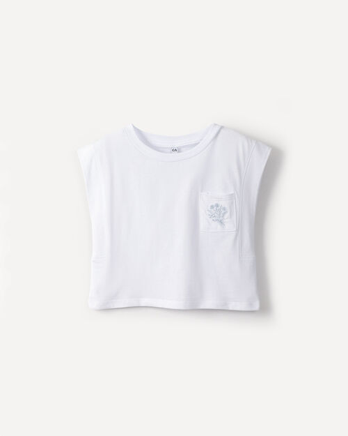 Playera Blanca Bolsillo