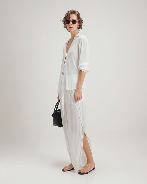 Pantal&oacute;n Blanco Amarre