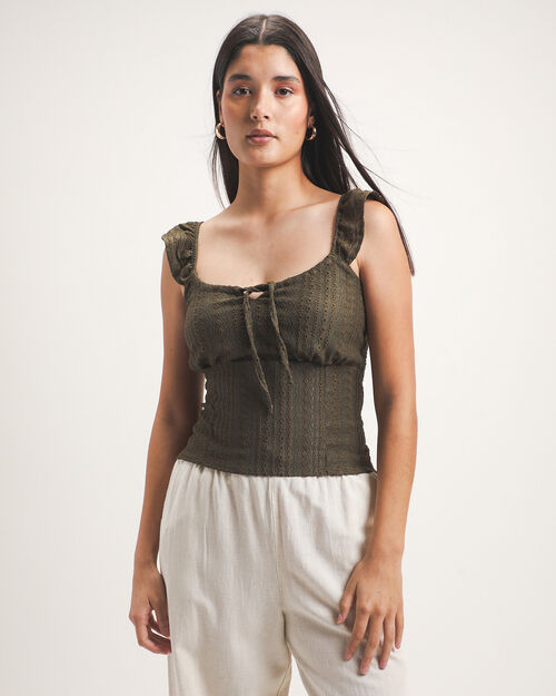 Top Sin Mangas Tejido