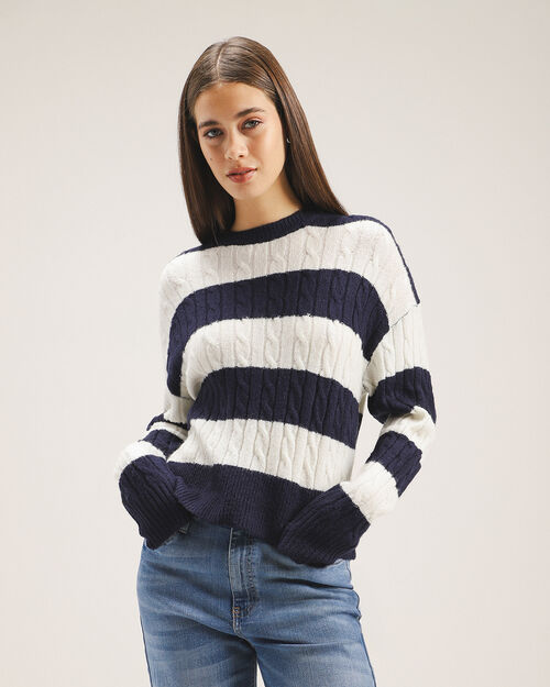 Su&eacute;ter Azul De Punto