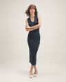 Vestido Midi Café,AZUL ACERO