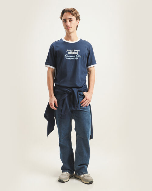 Playera Azul Manga Corta