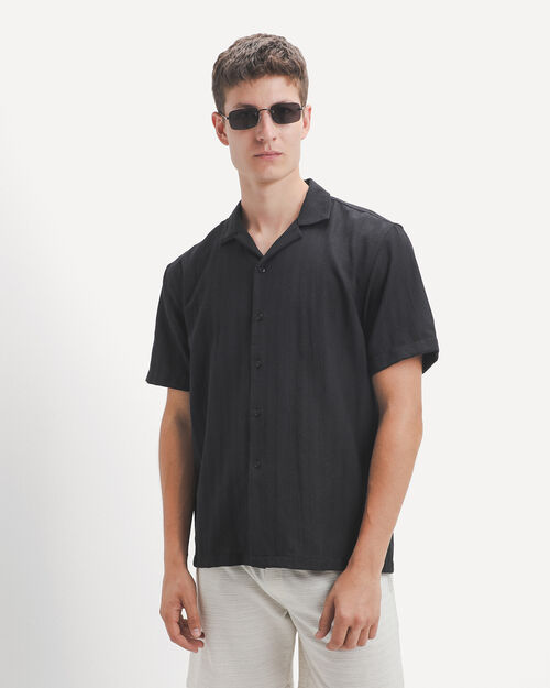 Camisa Negra Estampada