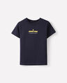 Playera Fit Regular Estampada,AZUL MARINO
