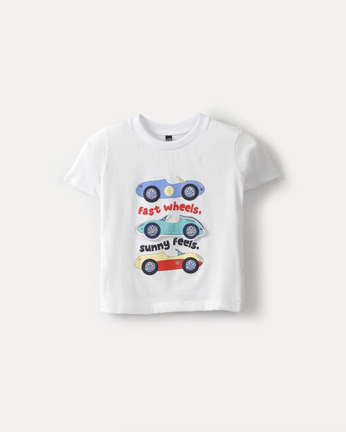 Playera Blanca Estampada
