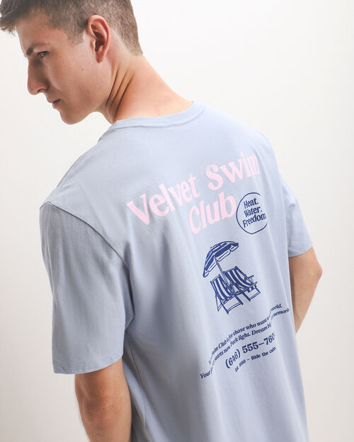 Playera Azul Con Estampado