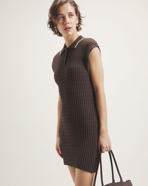 Vestido Tejido Caf&eacute;