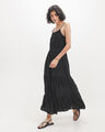 Vestido Midi Tirantes,NEGRO
