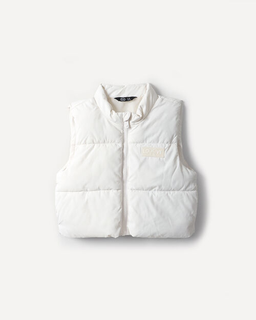 Chaleco Beige Zipper