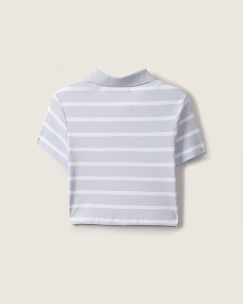 Polo Cropped Azul
