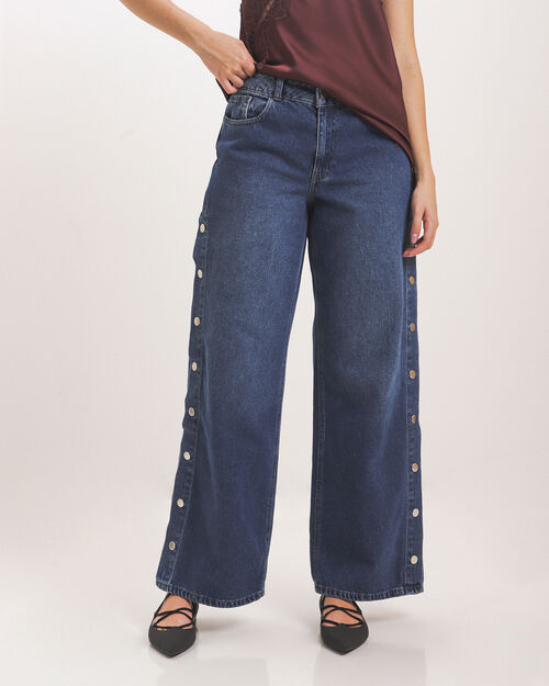 Jeans Wide Leg Snaps