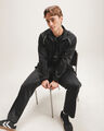 Sudadera Fit Relaxed Negro,NEGRO