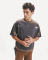 Playera Boxy Gr&aacute;fico,GRIS OBSCURO