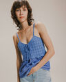 Blusa Tirantes Tejido Lazo,AZUL ACERO