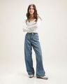 Jeans Wide Leg,AZUL ACERO
