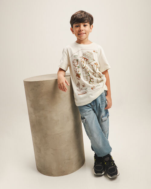 Playera Beige Minecraft