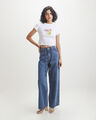 Jeans Wide Leg Jareta,AZUL ACERO