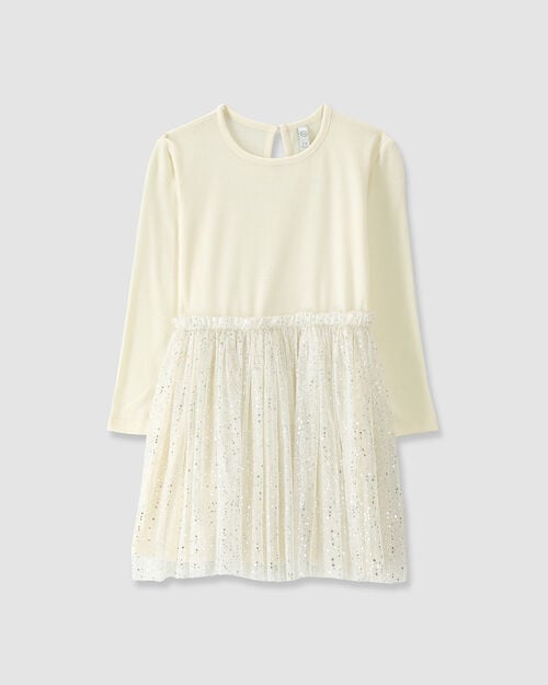 Vestido Beige Brillos