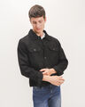 Sobrecamisa Negra Gamuza,NEGRO