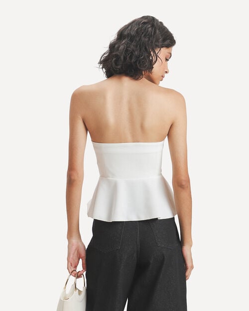 Top Peplum Blanca