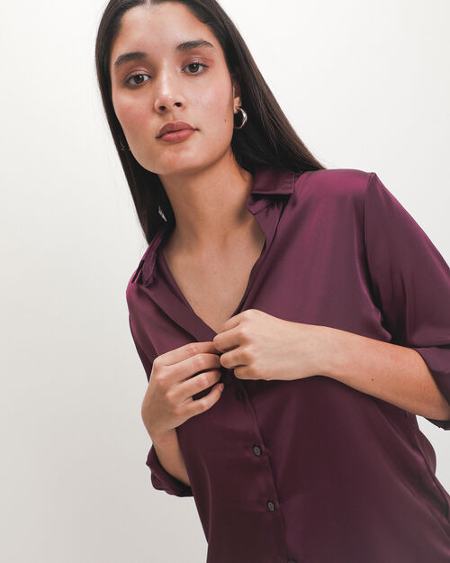 Camisa Satinada Relaxed