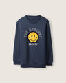 Sudadera Estampado De Texto,AZUL MARINO