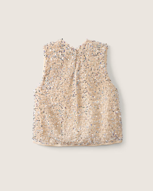 Top Plateado Lentejuelas