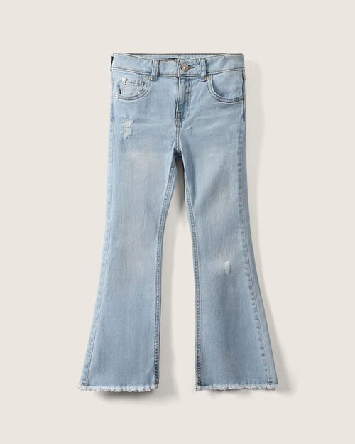 Jeans Fit Flare Desgastes