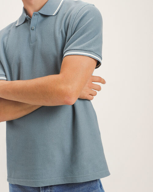 Polo Manga Corta Azul