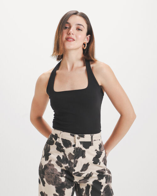 Top Halter Negro