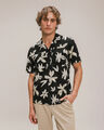 Camisa Satinada Estampada,NEGRO